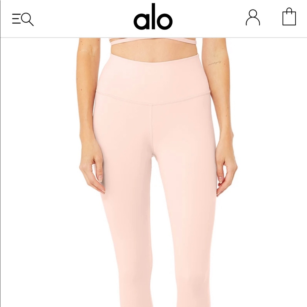 light pink alo yoga leggings